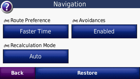 Zumo660-Settings-Navigation